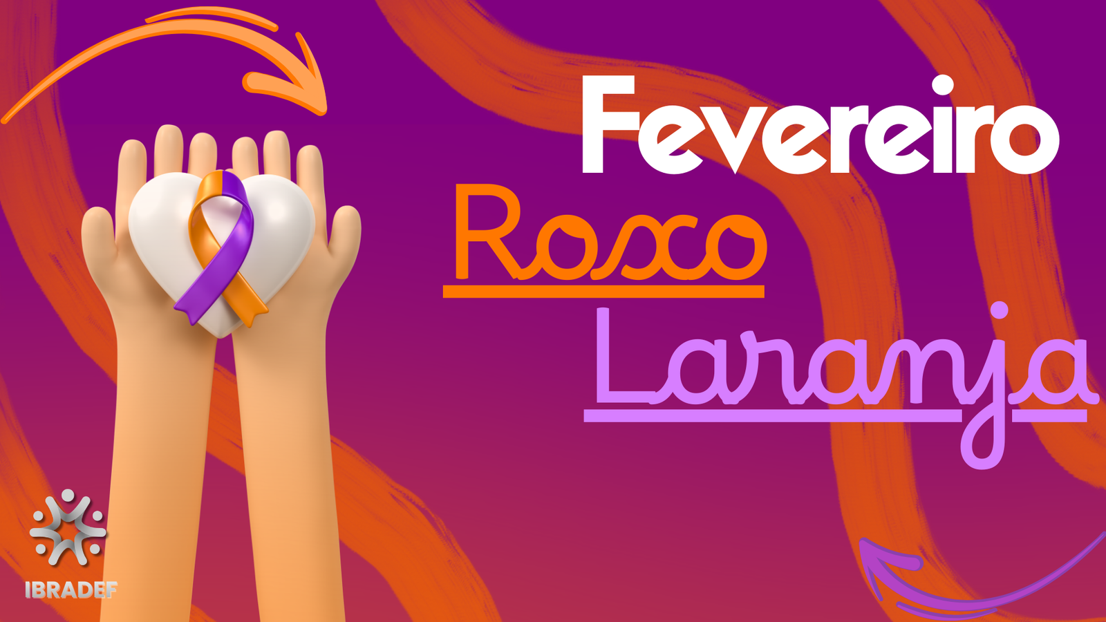 fevereiro laranja e roxo