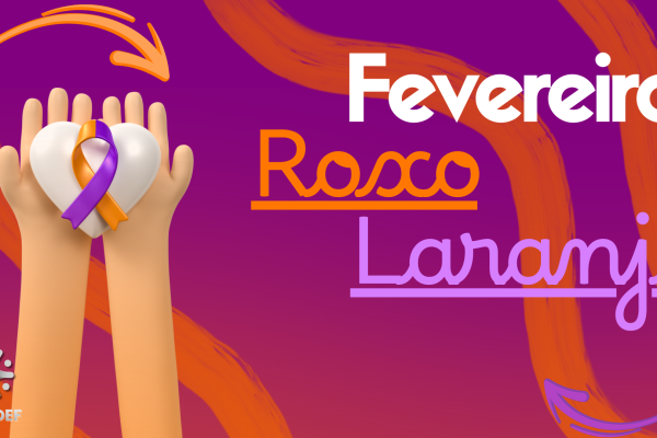 fevereiro laranja e roxo